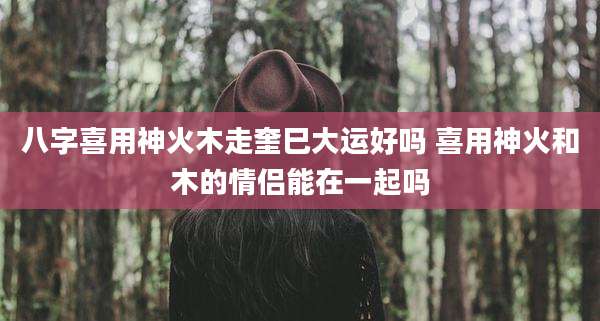 八字喜用神火木走奎巳大运好吗 喜用神火和木的情侣能在一起吗