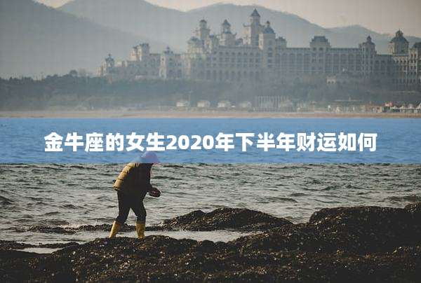 金牛座的女生2020年下半年财运如何