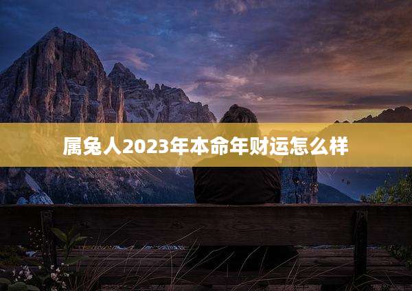 属兔人2023年本命年财运怎么样