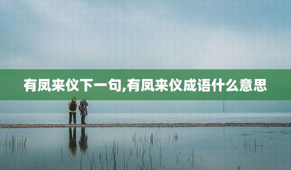 有凤来仪下一句,有凤来仪成语什么意思