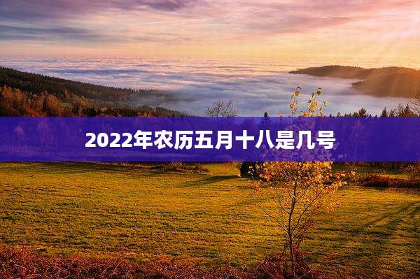 2022年农历五月十八是几号