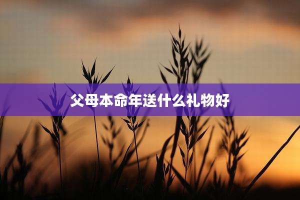父母本命年送什么礼物好