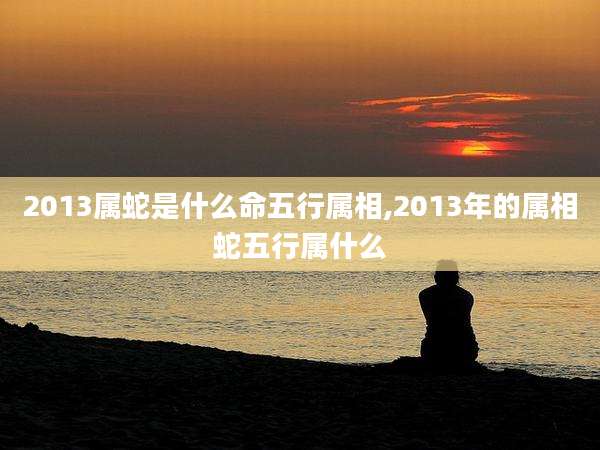 2013属蛇是什么命五行属相,2013年的属相蛇五行属什么