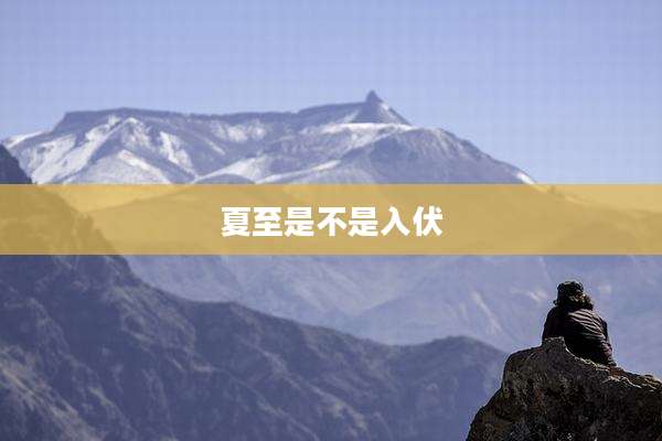 夏至是不是入伏