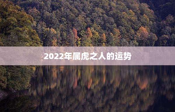 2022年属虎之人的运势
