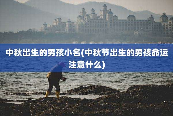 中秋出生的男孩小名(中秋节出生的男孩命运注意什么)