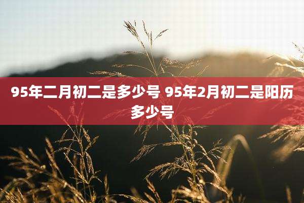 95年二月初二是多少号 95年2月初二是阳历多少号