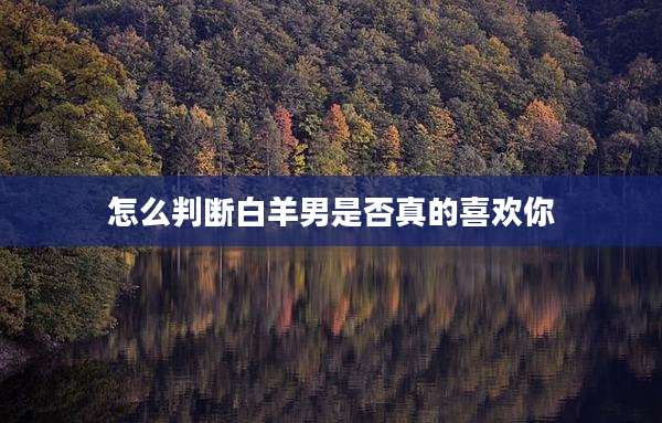 怎么判断白羊男是否真的喜欢你