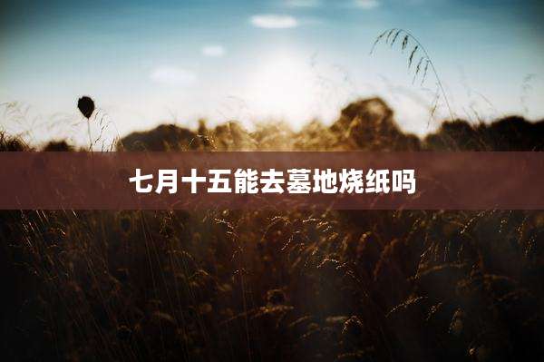 七月十五能去墓地烧纸吗