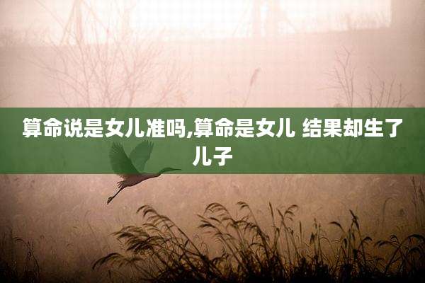 算命说是女儿准吗,算命是女儿 结果却生了儿子