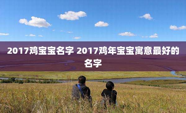 2017鸡宝宝名字 2017鸡年宝宝寓意最好的名字