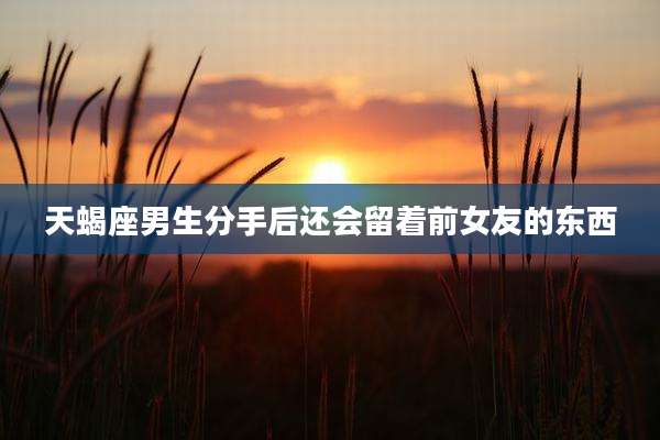 天蝎座男生分手后还会留着前女友的东西