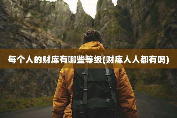 每个人的财库有哪些等级(财库人人都有吗)