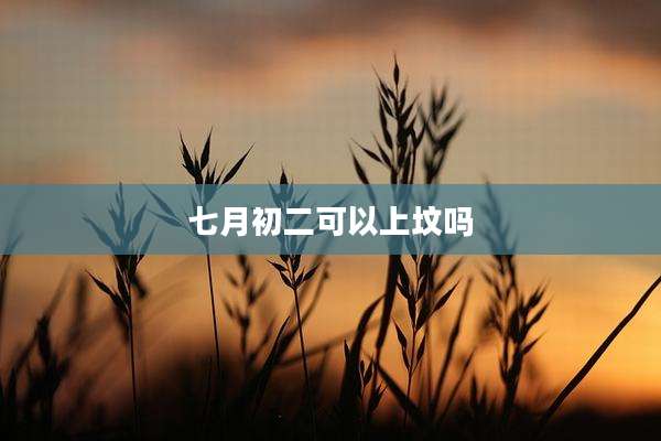 七月初二可以上坟吗