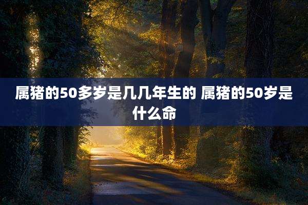属猪的50多岁是几几年生的 属猪的50岁是什么命