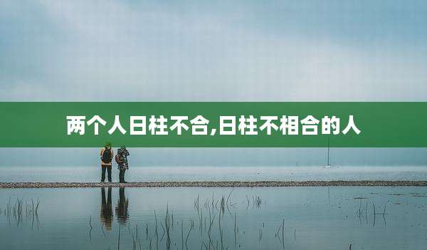 两个人日柱不合,日柱不相合的人