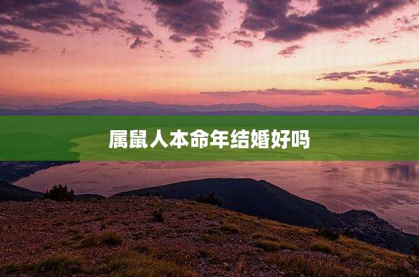 属鼠人本命年结婚好吗