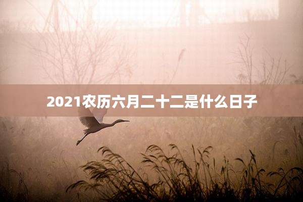 2021农历六月二十二是什么日子