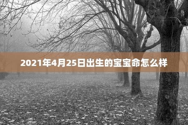 2021年4月25日出生的宝宝命怎么样