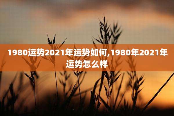 1980运势2021年运势如何,1980年2021年运势怎么样