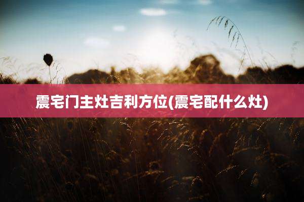 震宅门主灶吉利方位(震宅配什么灶)