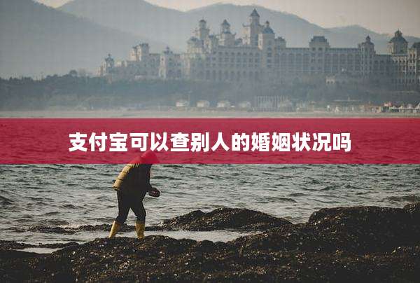 支付宝可以查别人的婚姻状况吗
