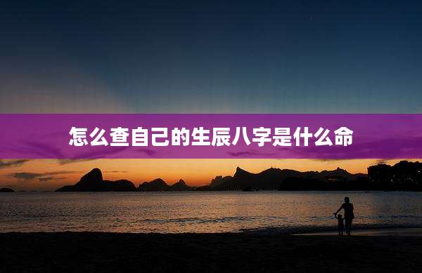 怎么查自己的生辰八字是什么命