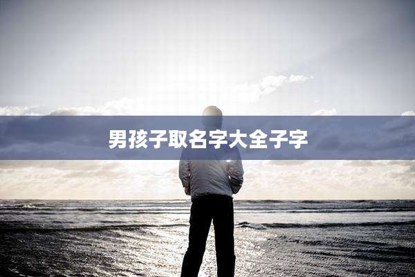 男孩子取名字大全子字