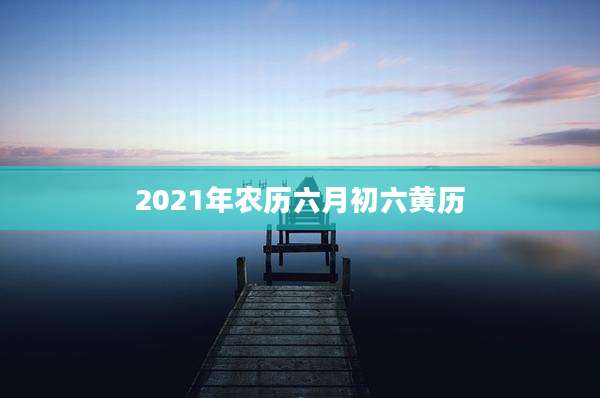 2021年农历六月初六黄历