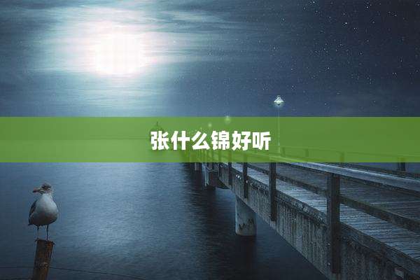 张什么锦好听