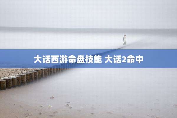 大话西游命盘技能 大话2命中
