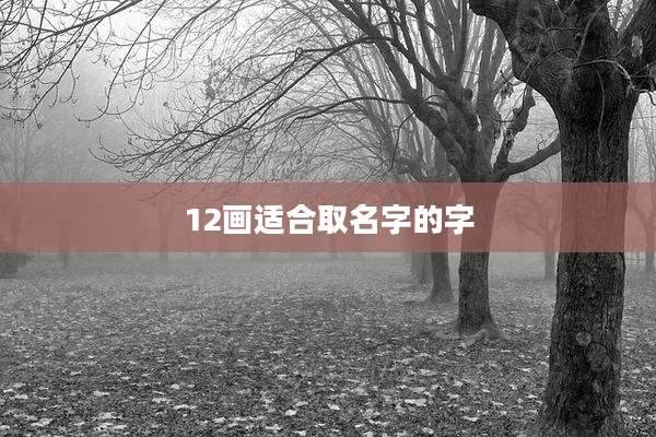 12画适合取名字的字