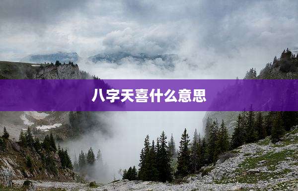 八字天喜什么意思
