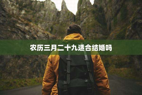农历三月二十九适合结婚吗