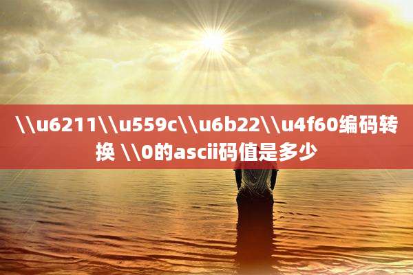 \\u6211\\u559c\\u6b22\\u4f60编码转换 \\0的ascii码值是多少