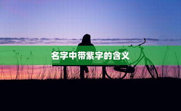 名字中带紫字的含义