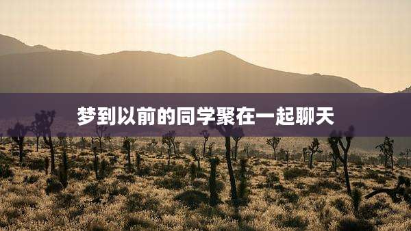 梦到以前的同学聚在一起聊天