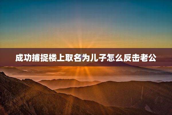 成功捕捉楼上取名为儿子怎么反击老公