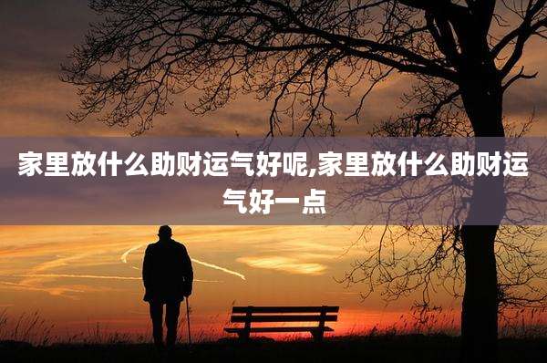 家里放什么助财运气好呢,家里放什么助财运气好一点