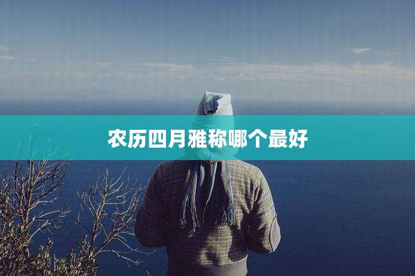 农历四月雅称哪个最好