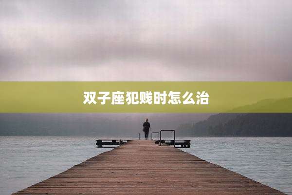 双子座犯贱时怎么治