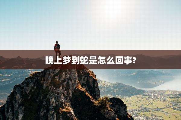 晚上梦到蛇是怎么回事?