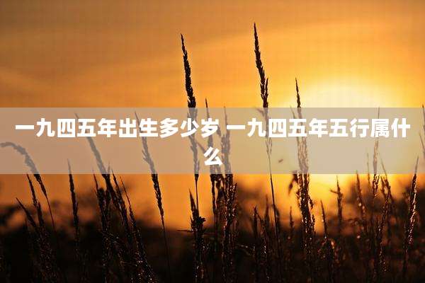 一九四五年出生多少岁 一九四五年五行属什么