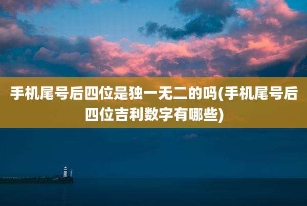 手机尾号后四位是独一无二的吗(手机尾号后四位吉利数字有哪些)