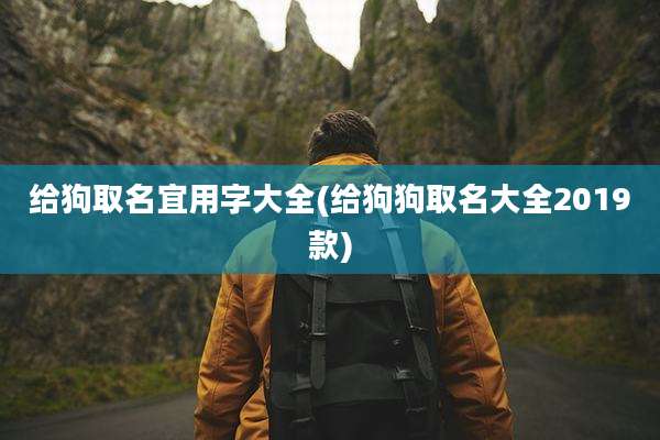 给狗取名宜用字大全(给狗狗取名大全2019款)