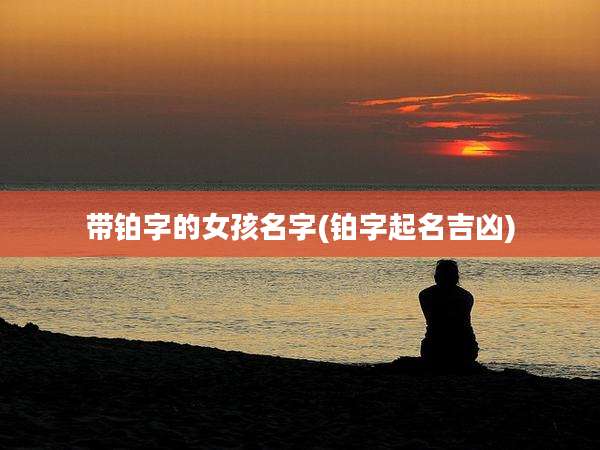 带铂字的女孩名字(铂字起名吉凶)
