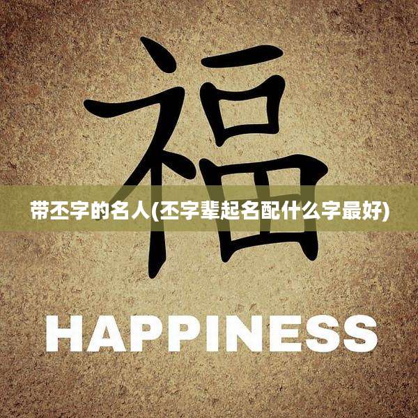 带丕字的名人(丕字辈起名配什么字最好)