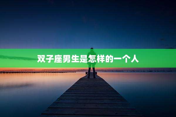 双子座男生是怎样的一个人