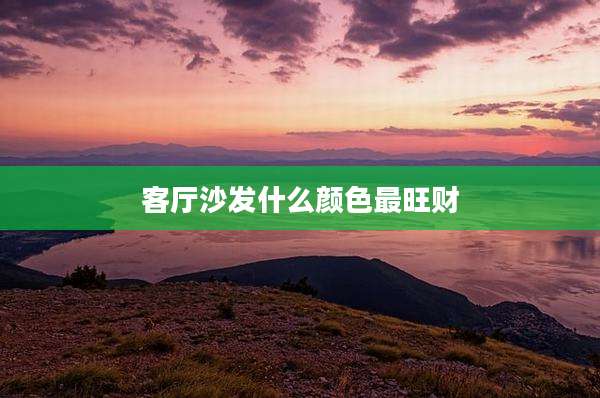 客厅沙发什么颜色最旺财