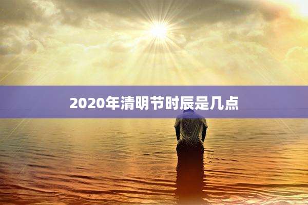2020年清明节时辰是几点